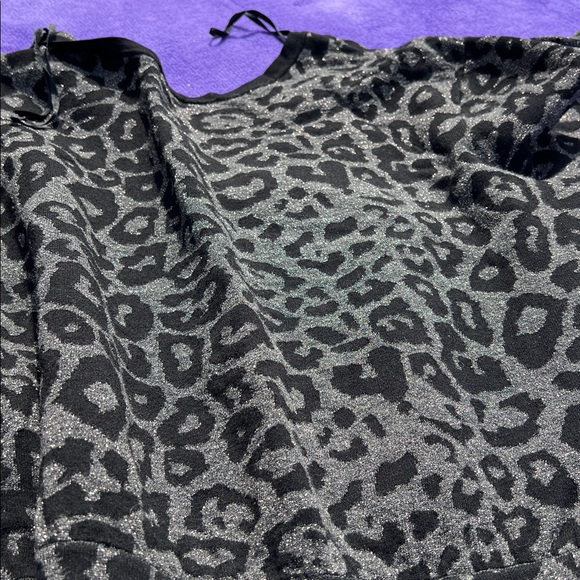 All Saints Black and Gray Animal Print Dress with silver shine - Picture 15 of 17